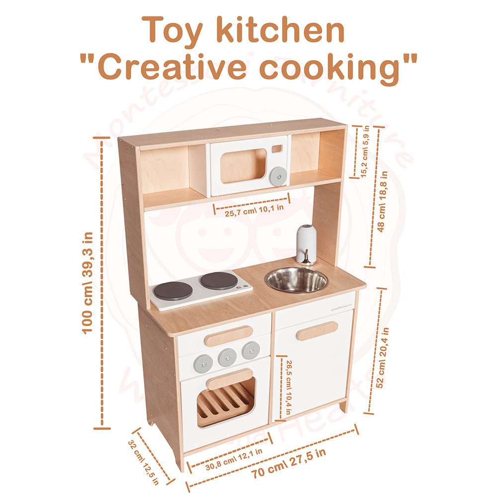 Montessori Wooden Kitchen Toys perfect gift for a little girl