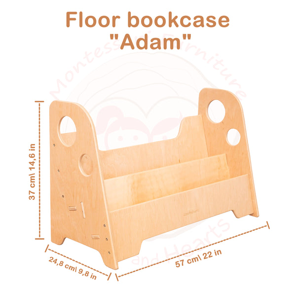 Wooden Montessori Shelf for Toddlers' Books Storage